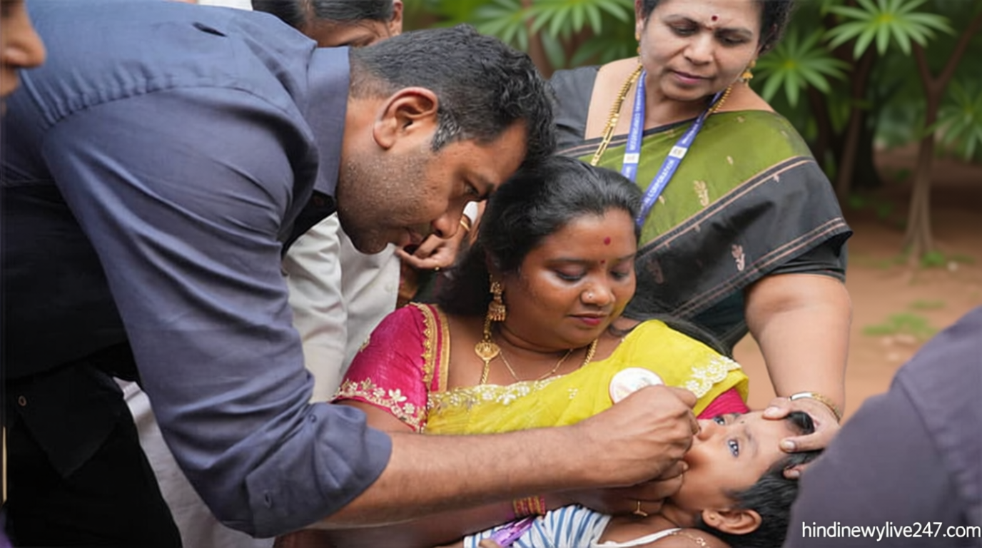 சென்னையில் போலியோ சொட்டு மருந்து முகாம்: அமைச்சர் ஆதவ் அர்ஜுனா பங்கேற்பு