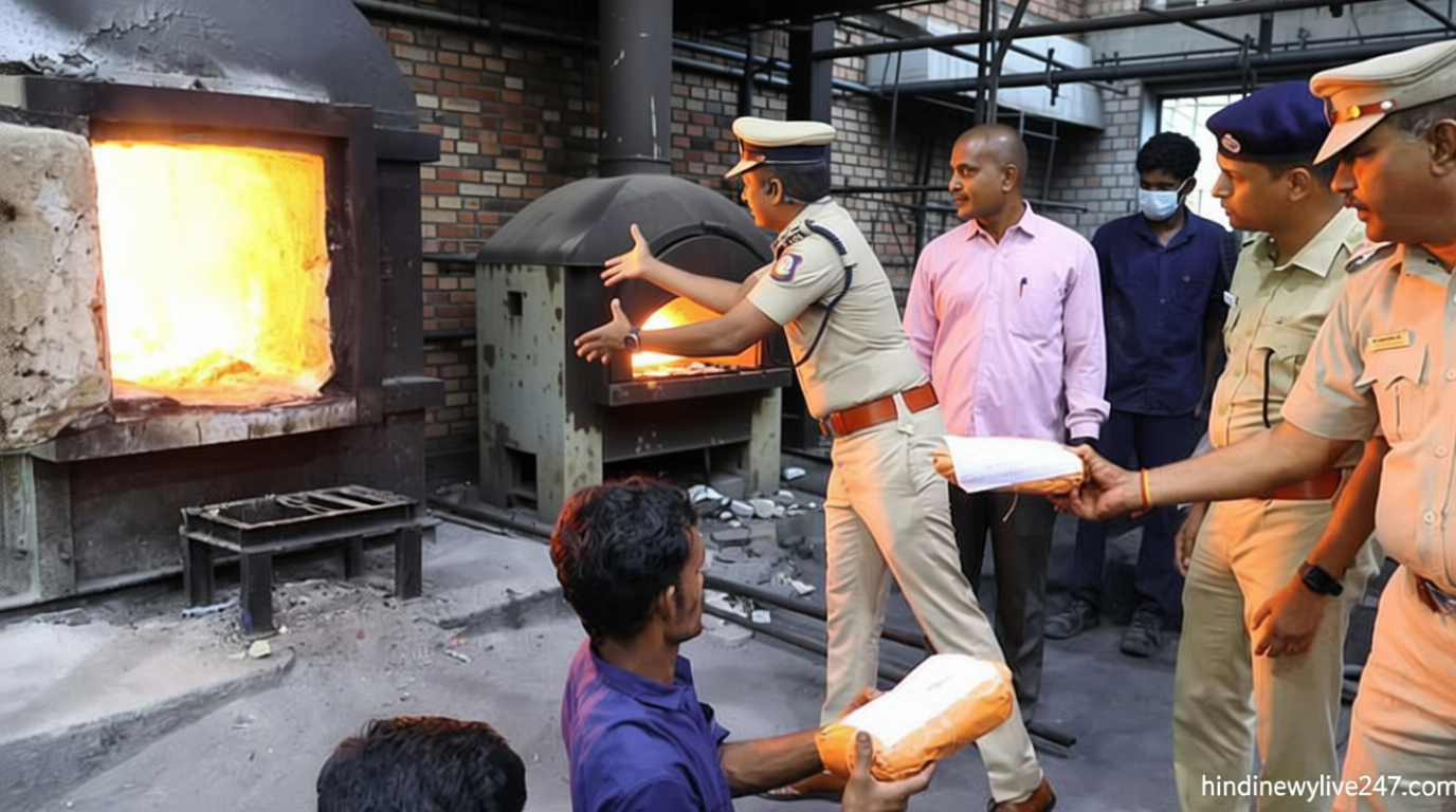 நெல்லை சரகத்தில் 250 வழக்குகள்; 584 கிலோ 614 கிராம் கஞ்சா பறிமுதல்: தீயிலிட்டு அழிப்பு