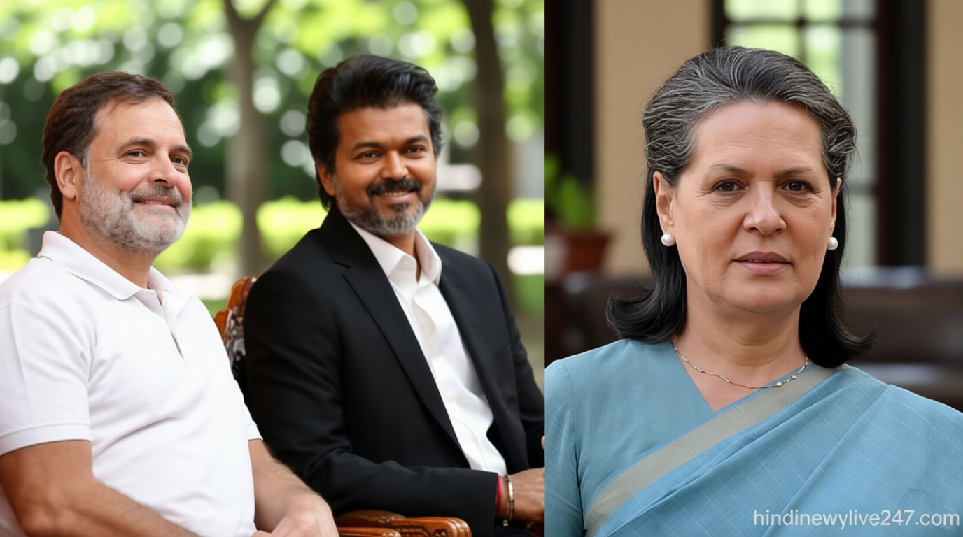 இன்று மாலை சோனியா, ராகுல் காந்தியை சந்திக்கிறார் முதல்-அமைச்சர் விஜய்
