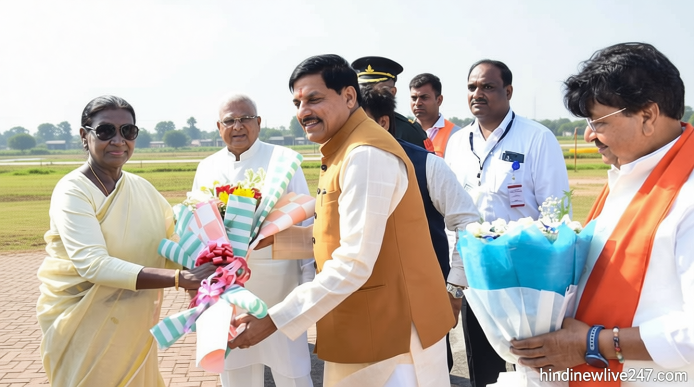 5 நாள் பயணமாக மத்தியப் பிரதேசம் சென்றார் ஜனாதிபதி திரவுபதி முர்மு