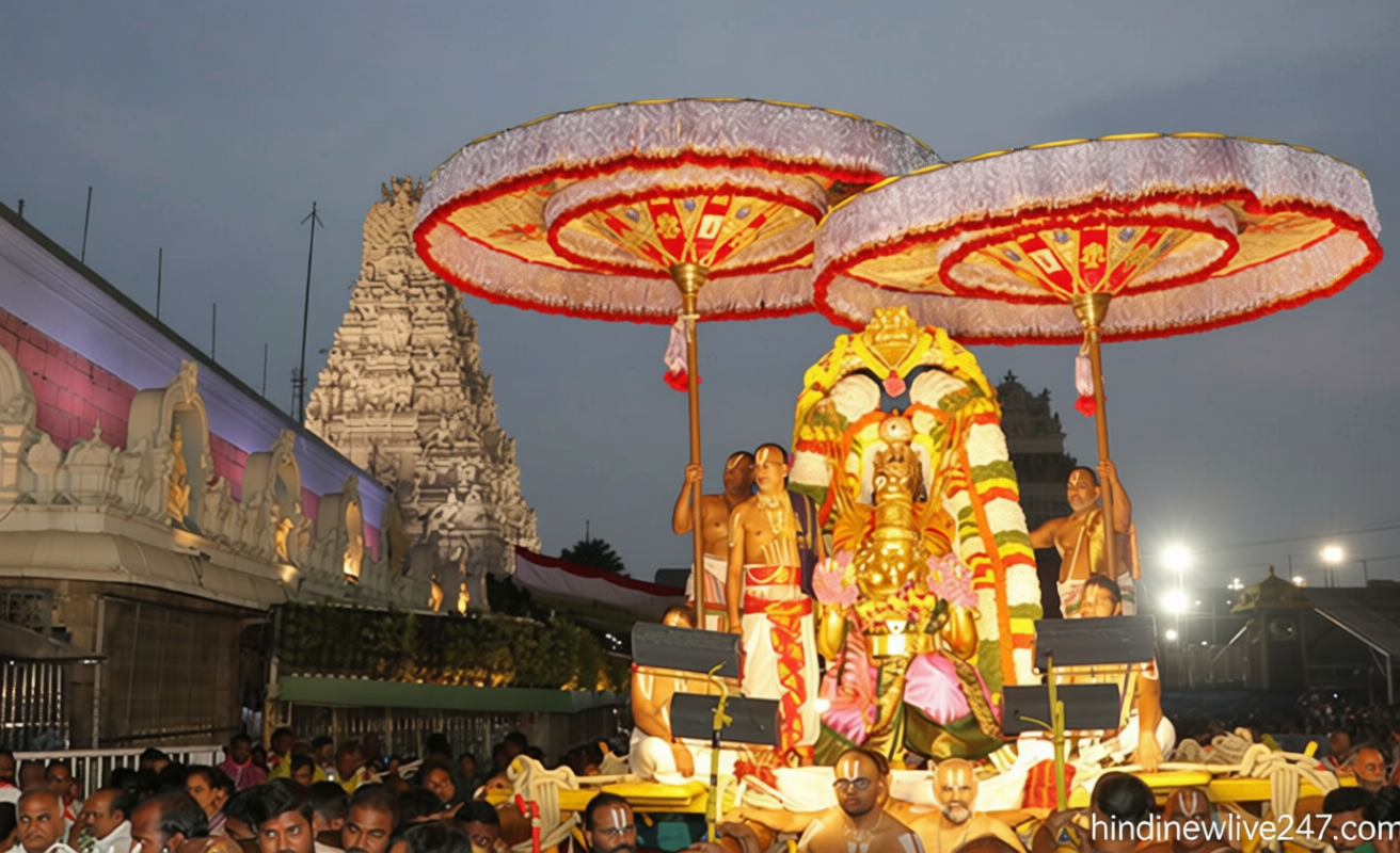 திருப்பதி ஏழுமலையான் கோவிலில் பவுர்ணமி கருட சேவை