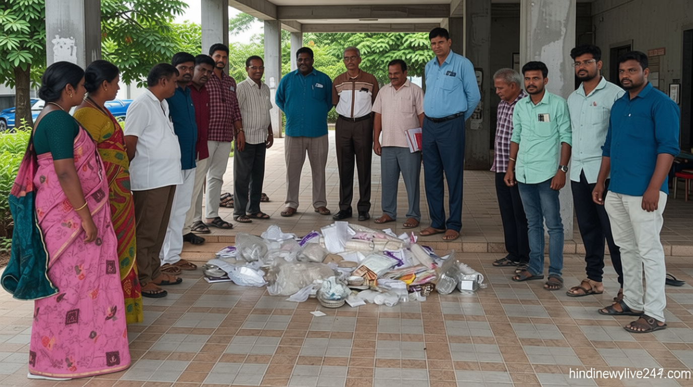 காங்கயத்தில் கடைகள், வணிக நிறுவனங்களில் அதிகாரிகள் ஆய்வு: 55 கிலோ பிளாஸ்டிக் பைகள் பறிமுதல்