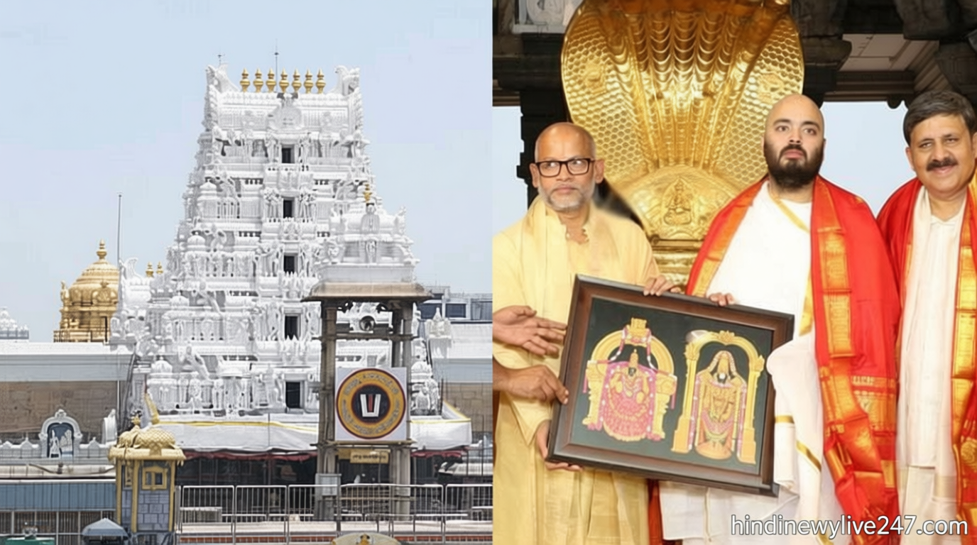 திருப்பதி ஏழுமலையான் கோவிலில் தொழிலதிபர் ஆனந்த் அம்பானி சாமி தரிசனம்
