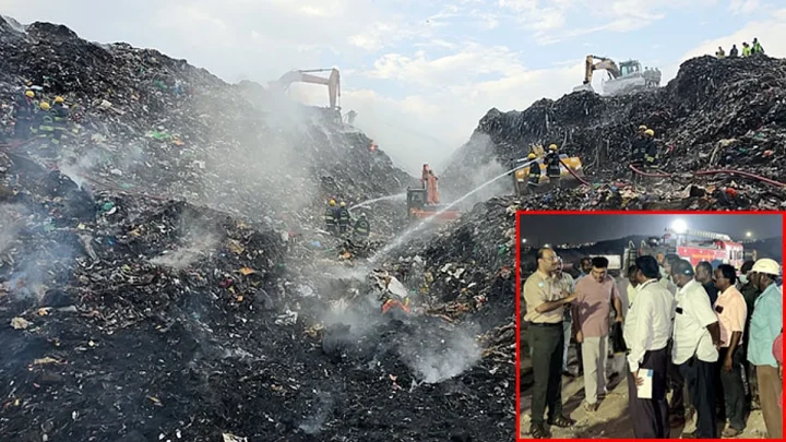 பெருங்குடி குப்பை வளாக தீ விபத்து; மாநகராட்சி ஆணையர் சமீரன் நேரில் ஆய்வு