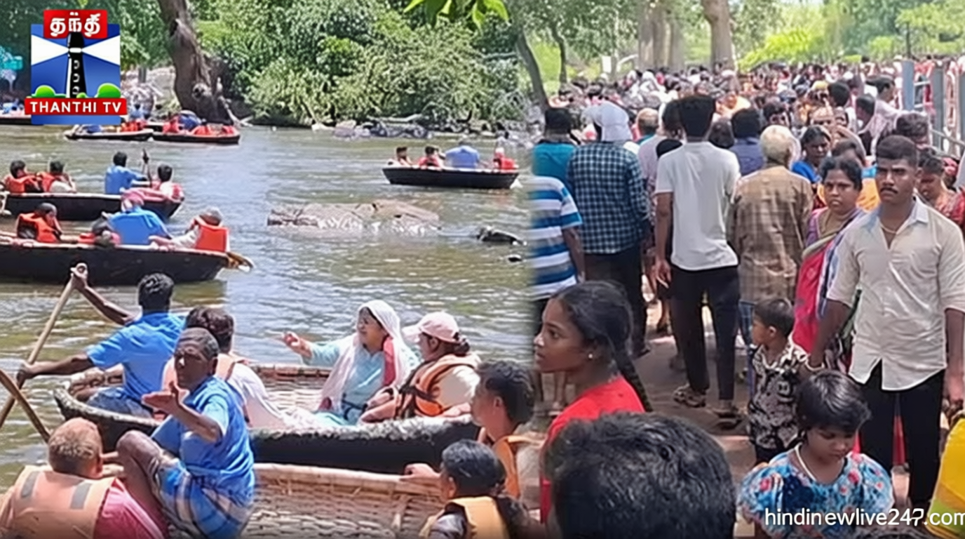 வார விடுமுறையையொட்டி ஒகேனக்கல் காவிரி ஆற்றில் குவிந்த சுற்றுலா பயணிகள்
