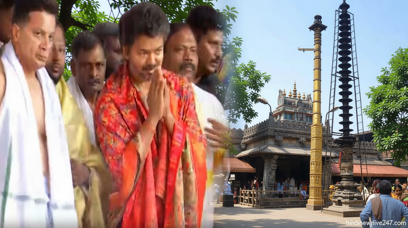 கொல்லூர் மூகாம்பிகை கோவிலில் முதல்-அமைச்சர் விஜய் சாமி தரிசனம்