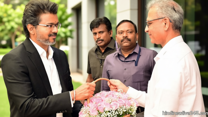 டெல்லியில் உள்ள தமிழ்நாடு இல்லத்தில் முதல் அமைச்சர் விஜய்க்கு உற்சாக வரவேற்பு