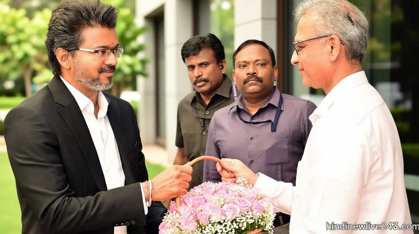 டெல்லியில் உள்ள தமிழ்நாடு இல்லத்தில் முதல் அமைச்சர் விஜய்க்கு உற்சாக வரவேற்பு