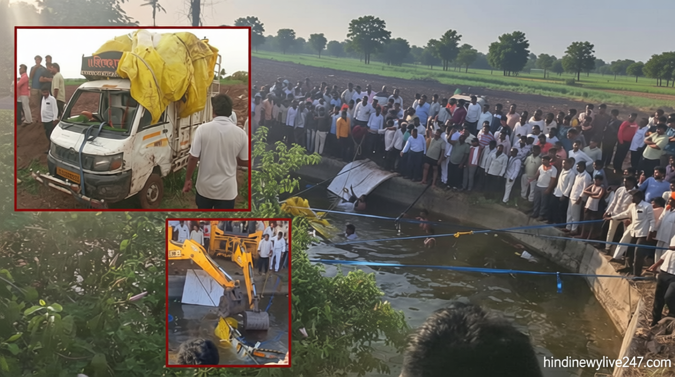 மராட்டியம்: சாலையோர கிணற்றுக்குள் பாய்ந்த வாகனம் – 8 பேர் பலி