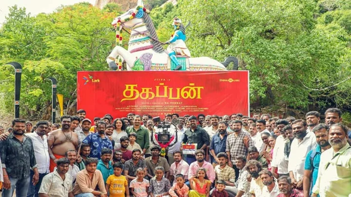 ஜீவாவின் “தகப்பன்” படத்தின் படப்பிடிப்பு பூஜையுடன் துவக்கம்