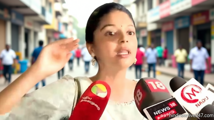”ஒரு படம் பார்த்தா ஜோக்கரா? மைக்கை பிடுங்கிட்டு துரத்திட்டாங்க”- நடிகை சனம் ஷெட்டி கோபம்
