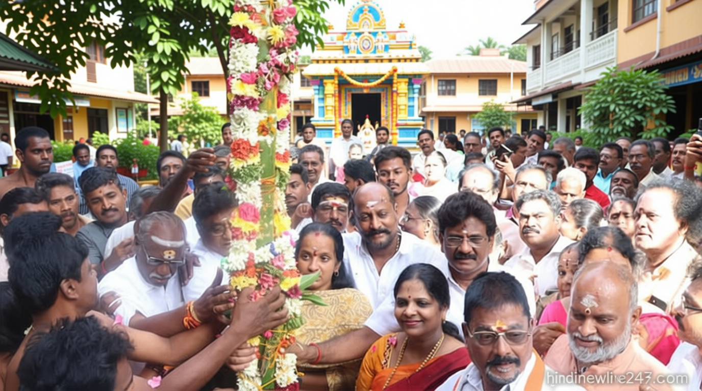 ஆடித் திருவிழா.. சேலம் கோட்டை மாரியம்மன் கோவிலில் முகூர்த்தக்கால் நடப்பட்டது