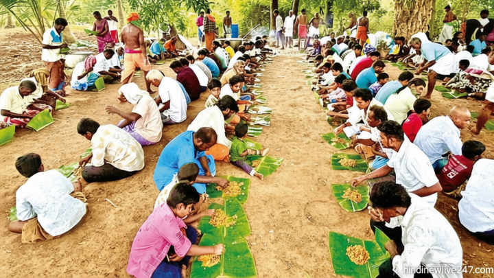 100 சேவல்கள் பலியிட்டு அன்னதானம்… ஆண்கள் மட்டும் பங்கேற்ற ஆடி படையல் திருவிழா