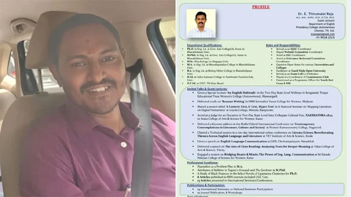 பகலில் கல்லூரி பேராசிரியர்..மாலையில் வாடகை கார் டிரைவர் வேறு எங்கும் இல்லை..சென்னையில் தாங்க..!