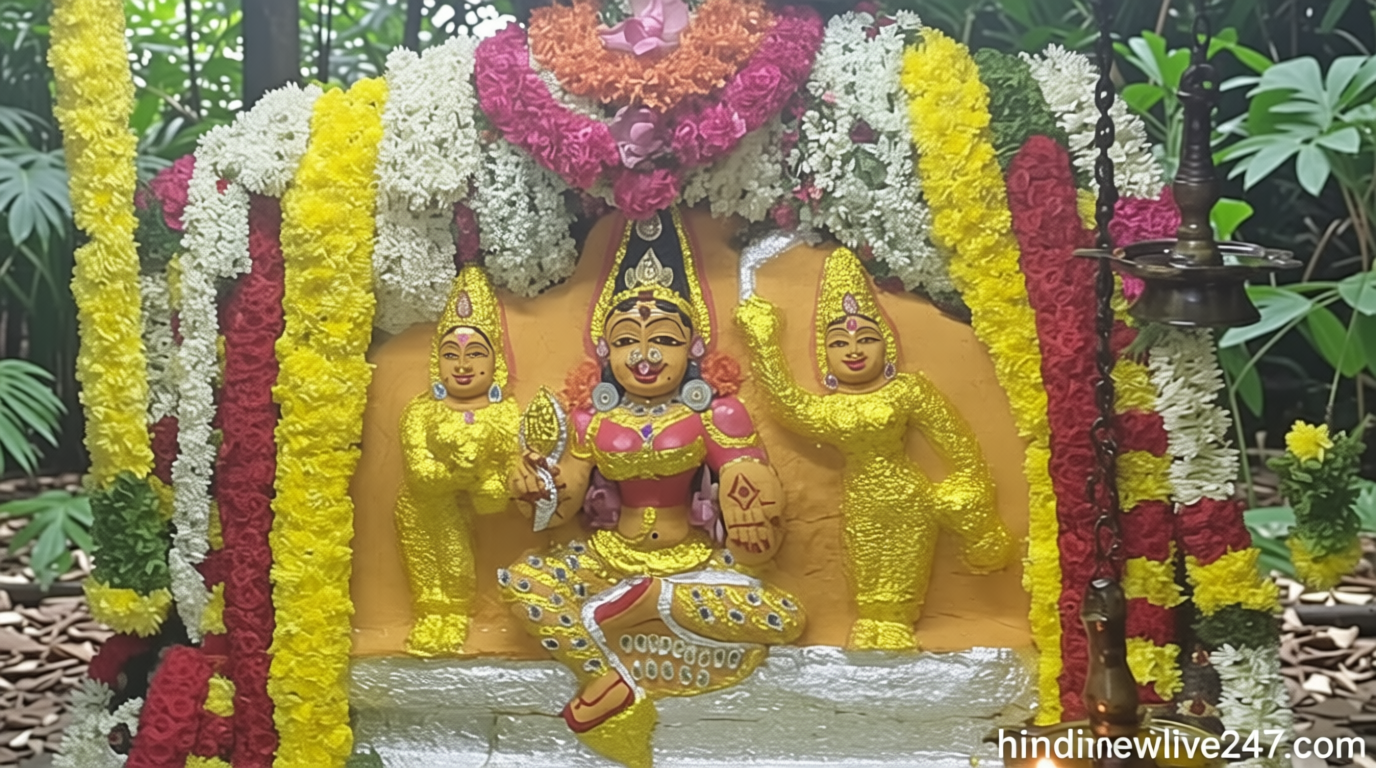 அரகண்டநல்லூர் பச்சையம்மன் கோவிலில் அம்மனுக்கு சந்தன காப்பு அலங்காரம்