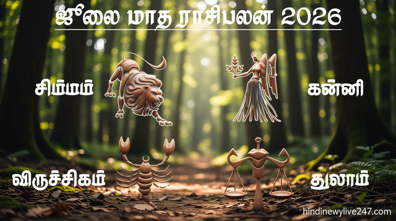 ஜூலை மாத ராசிபலன் – சிம்மம், கன்னி, துலாம், விருச்சிகம்