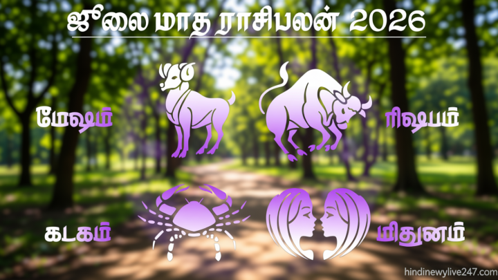 ஜூலை மாத ராசிபலன் – மேஷம், ரிஷபம், மிதுனம், கடகம்