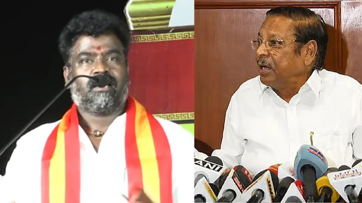 “மீசை மழிக்கும் சவாலுக்கு ஆர்.எஸ்.பாரதி தயாராக இருக்க வேண்டும்” – தவெக எம்எல்ஏ இசிஆர் சரவணன்