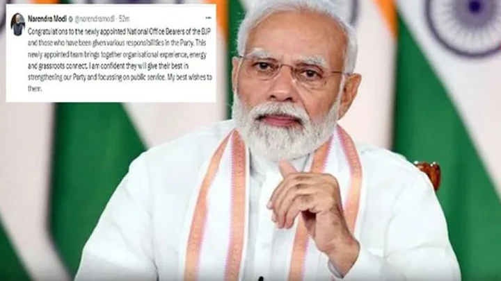 பாஜக புதிய தேசிய நிர்வாகிகள் நியமனம்: பிரதமர் மோடி வாழ்த்து